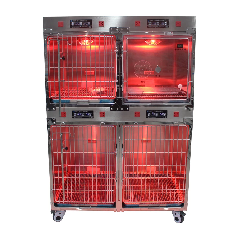 304 Stainless Steel Large Kennel Stainless Steel Pet Protection Puppy Cage Square Bowl Modular Veterinary Cage Corner Pet Cage