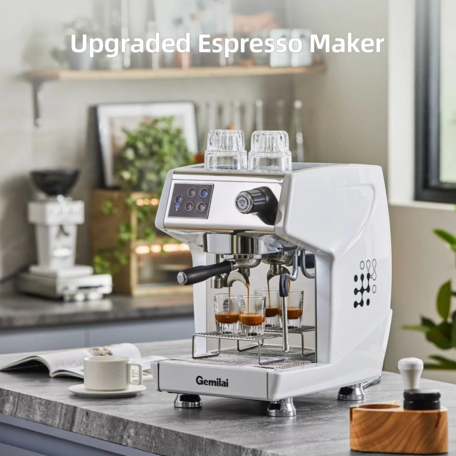 Italian Semi-automatic Coffee Maker Cappuccino Milk Bubble Maker Espresso Coffee Machine for Home