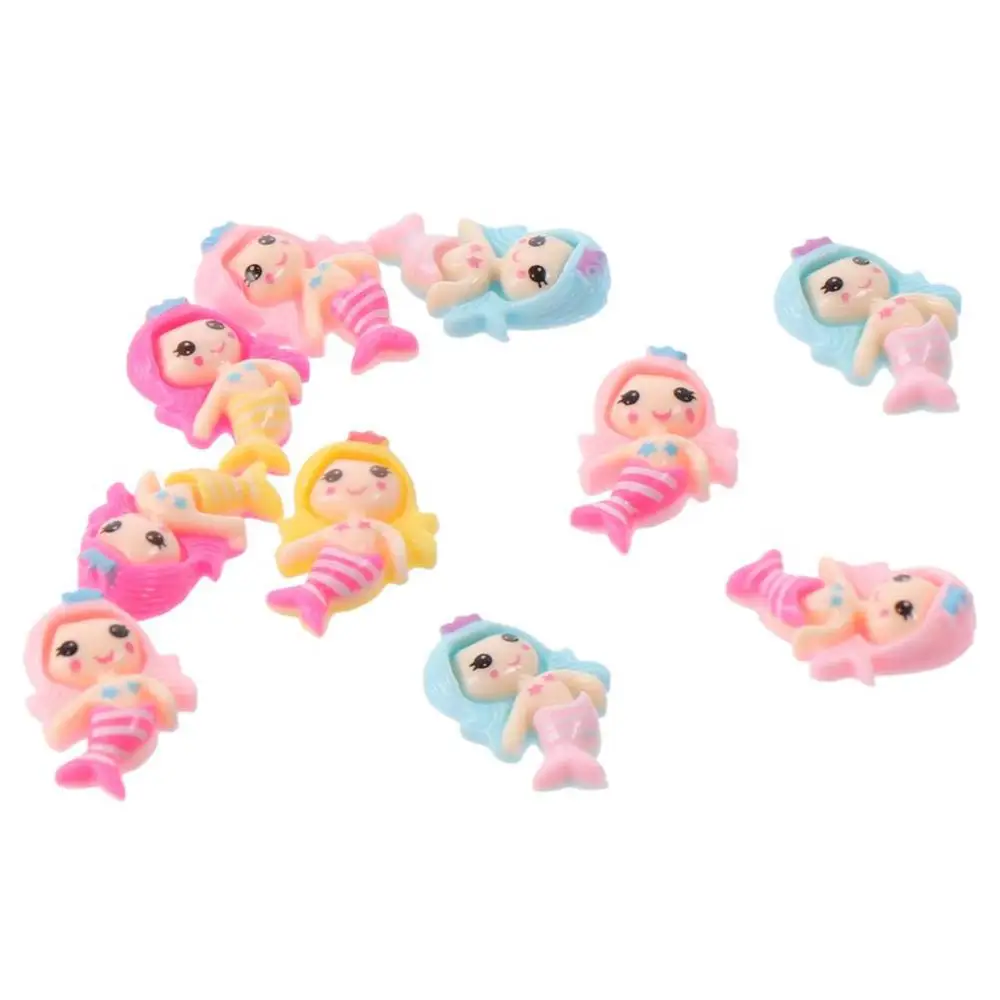 

60 шт., подвески-русалка, 16*25*5 мм, смола, русалка, слизь, подвески, разноцветные украшения для скрапбукинга для поделок своими руками