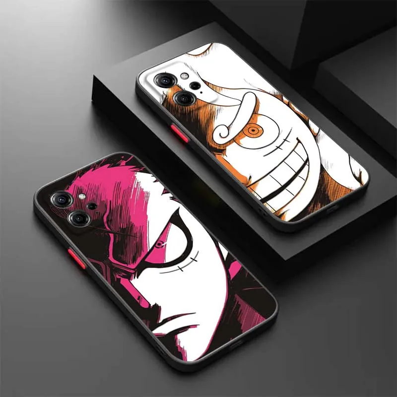 

Anime Cartoon Ones Piece For Xiaomi Redmi Note 13R 13 12 12S 11 12T 11S 11E 11T 10 Pro Plus Frosted Translucent Phone Case