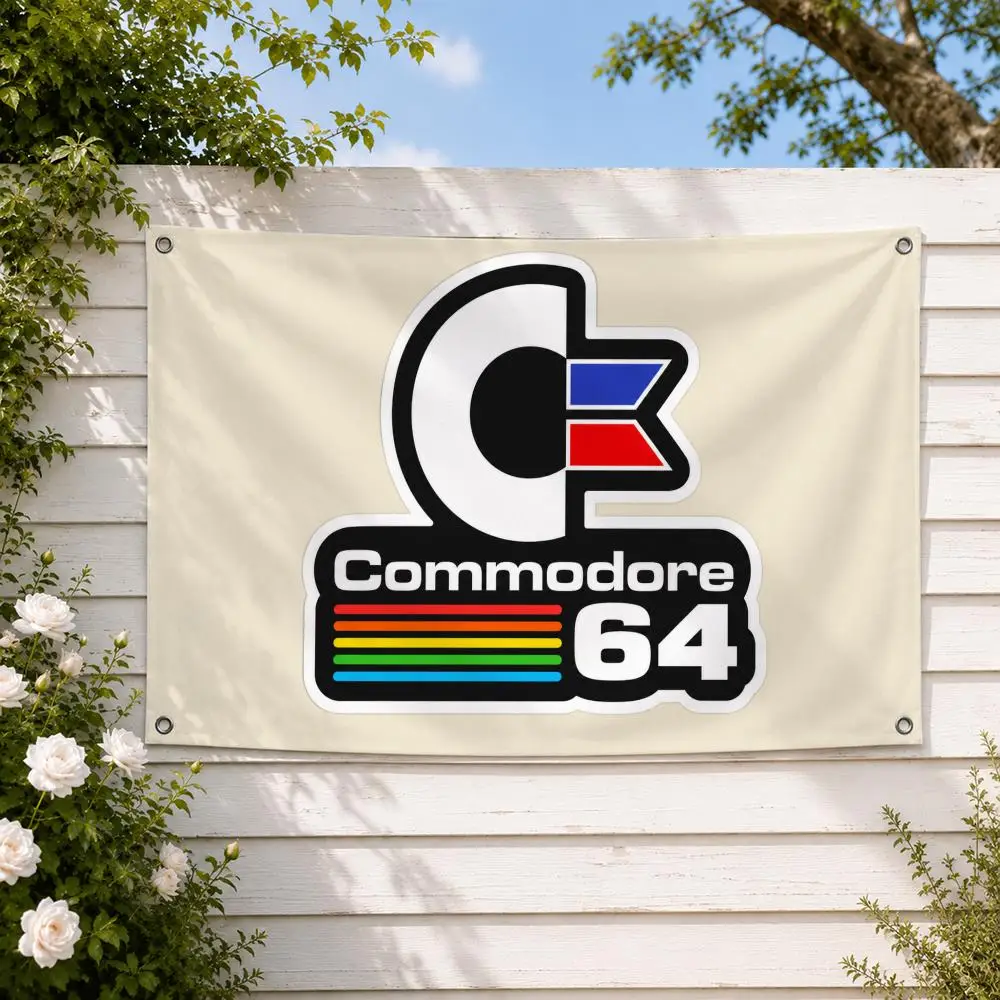 Game Commodore 64 Flags decor flag banner,wall hanging flag,indoor outdoor wall decor,yard garden porch patio