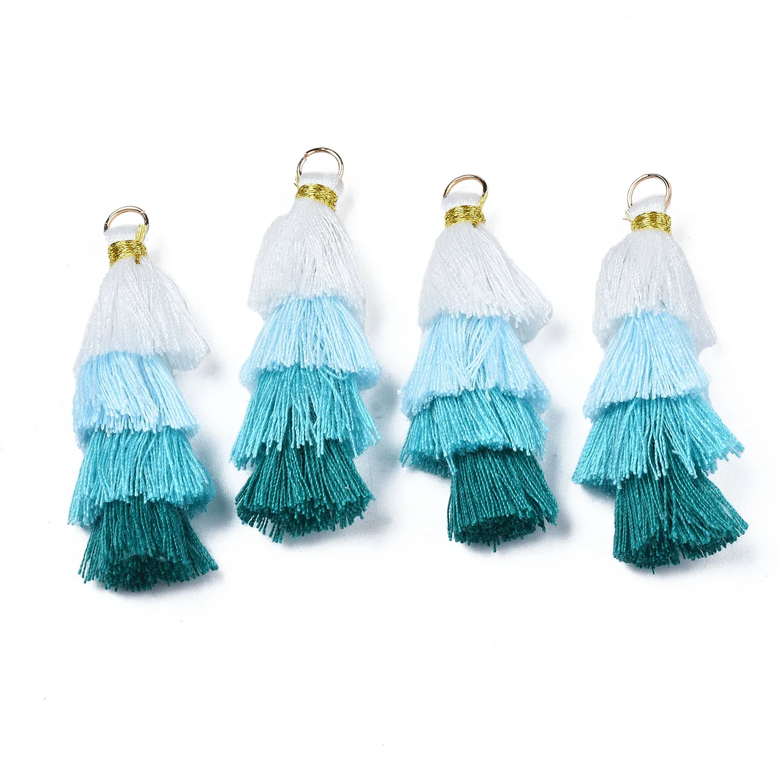 100Pcs Cotton Thread Tassel Pendant Decorations Fringe Trim Craft Tassels Sewing Accessories for Earring Keychain Jewelry Making