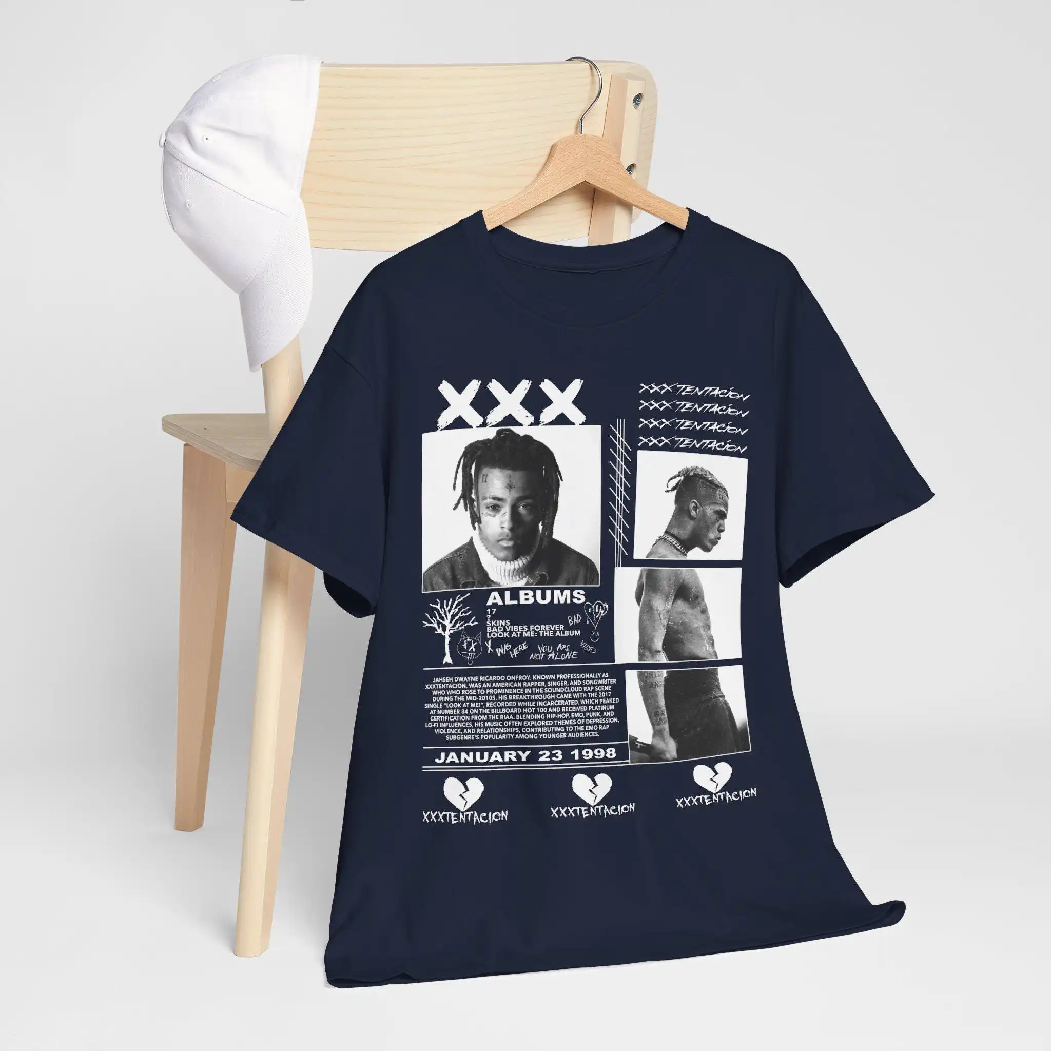 XXXTentacion Fan T-Shirt: Rapper Merch, Unisex Baumwoll-T-Shirt – Detail 2