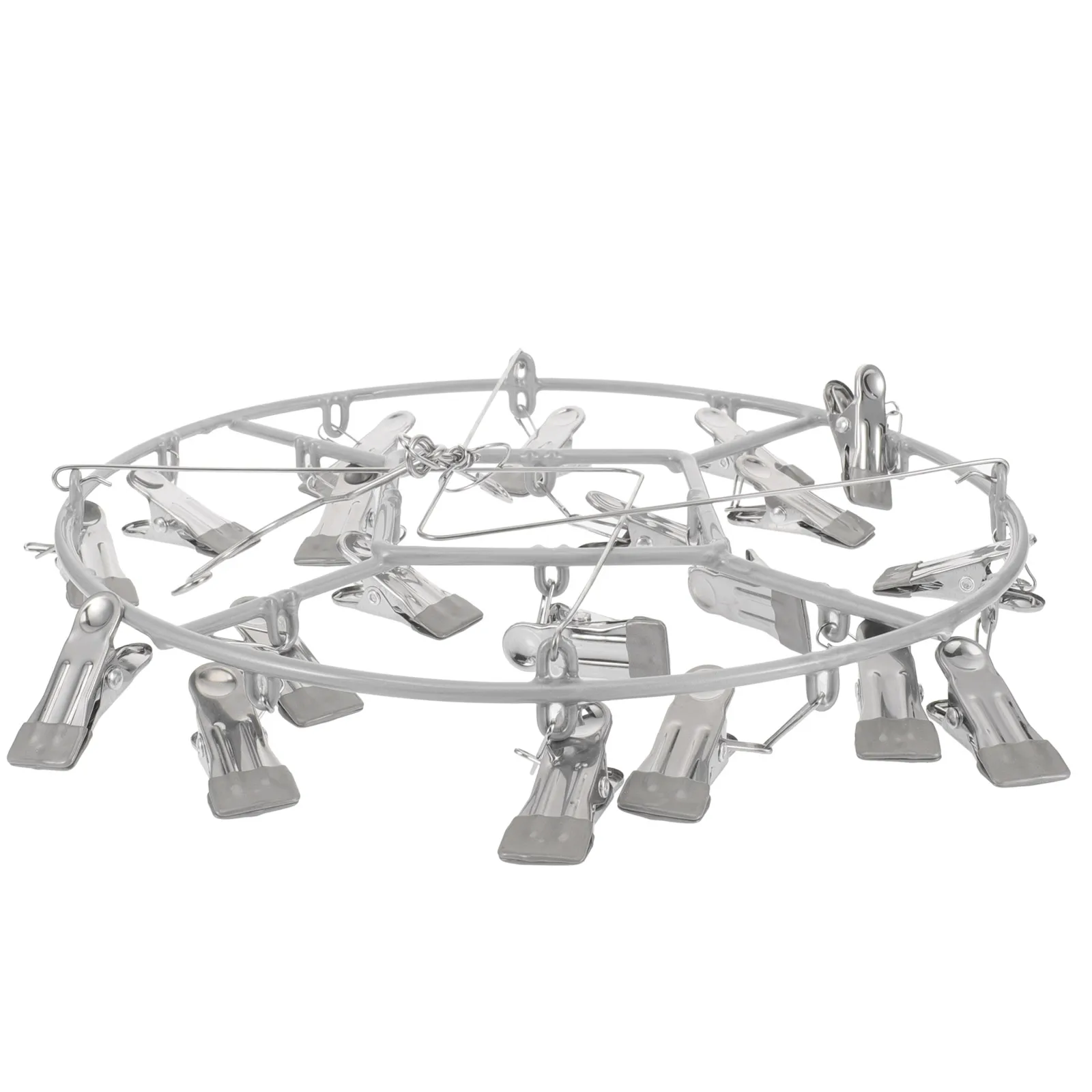 

20 Sock Clips Hanger Stainless Circular Plastic Socks Laundry Drying Rack Room Balcony Wardrobe ganizers Hardware