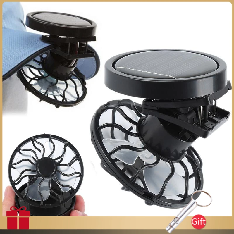 Mini Solar Fan Portable Cooling Fan Clip-on Outfoor Solar Energy Camping Fan Mountain Wilderness Survival Cap Clip Cooler Fan