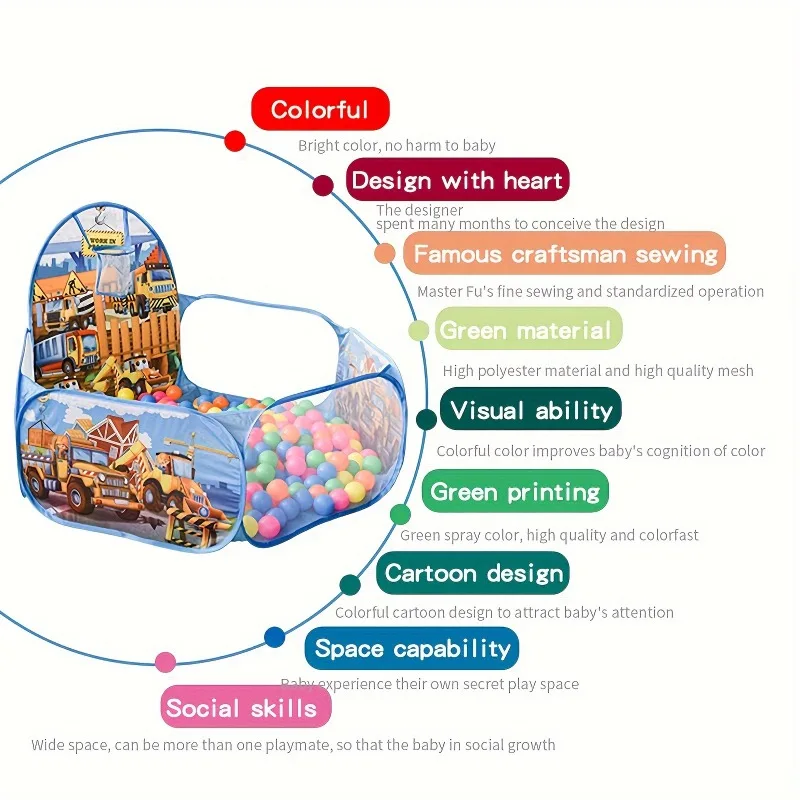 1pc dobrável poliéster indoor cesta de basquete jogar tenda bola pit oceano engenharia tema portátil brinquedo jogo gabinete jovens