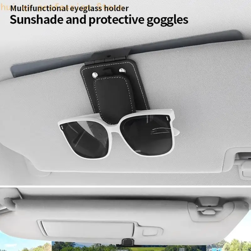 PU Leather Sunvisor Auto Sun Shade For Cars Including A Glasses Holder To Keep Your Eyewear Organized And Secure Easy H8WE