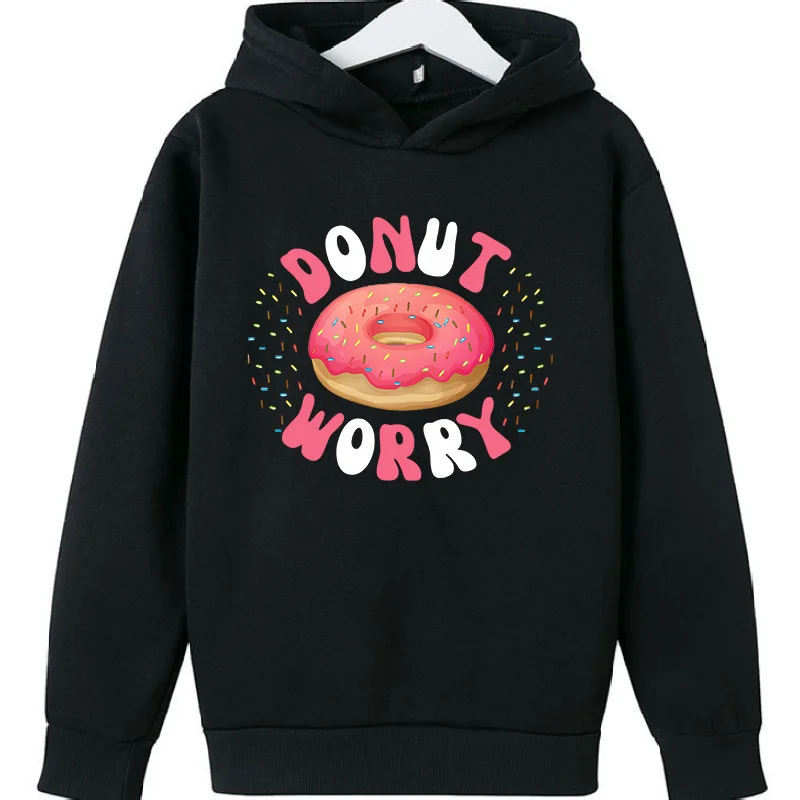 Europe and The United States Cartoon Doughnut Printed Kids Long Sleeve Hoodies New Children's  Sweater  Children Sweaters  A02