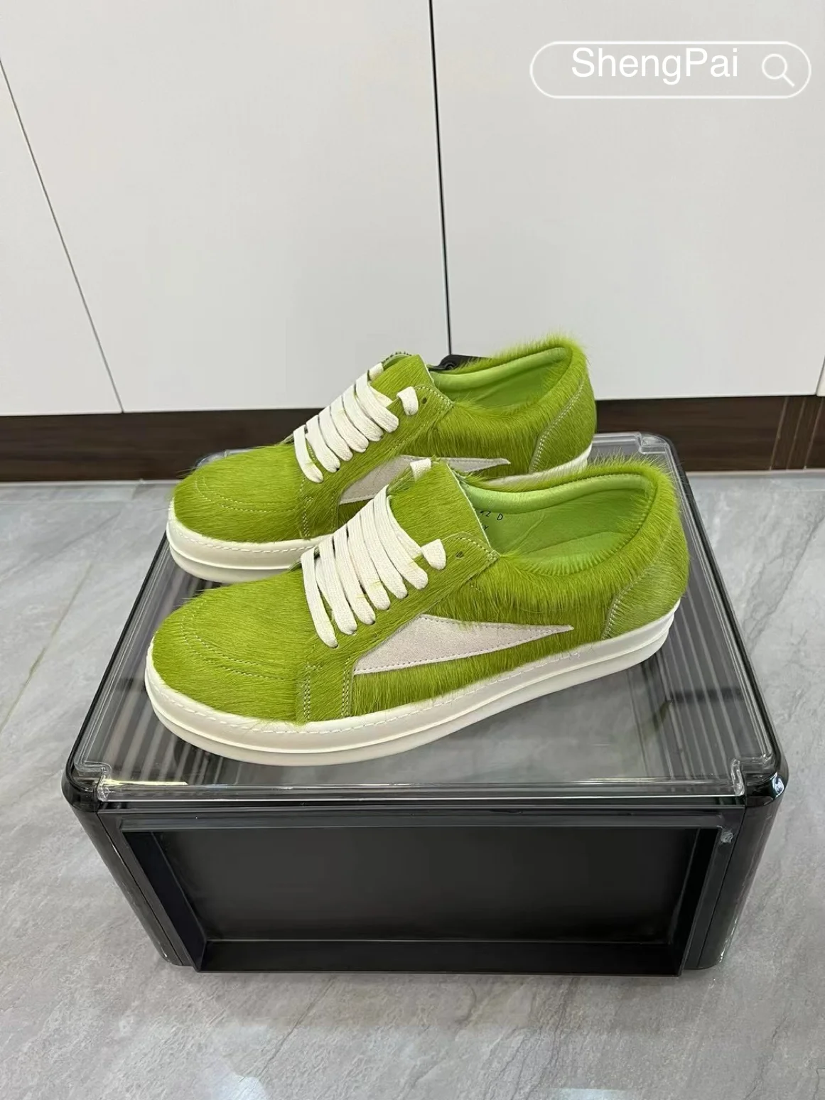 

Men's Sneakers Low Top Grass Green Horsehair Retro Fashion Casual Shoes Breathable Non-Slip Comfortable Outdoor Walking Flats