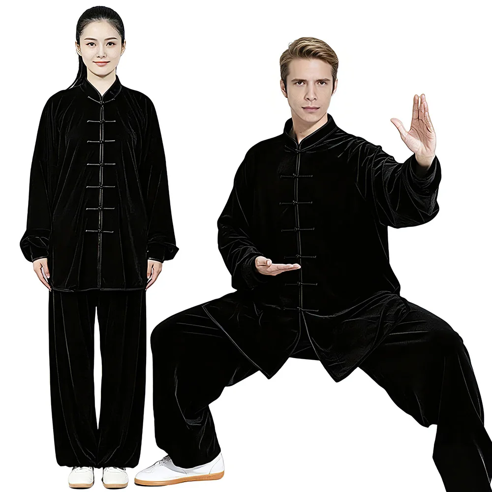 Winter Velvet Tai Chi Clothing Men And Women Performance Clothing Martial Arts Martial Arts Costume Adult Tai Chi Clothing