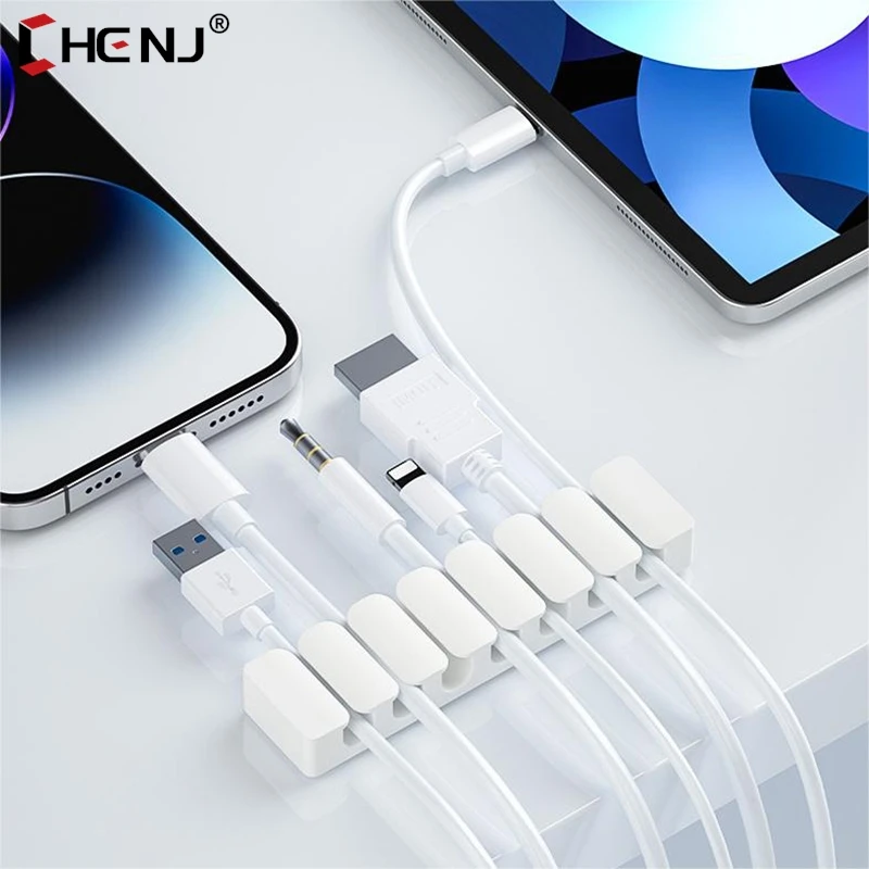 Data Cable Storage Cable Winder Charging Cable Data Cables Protection Organizer Holder Fixed Cable Clip Silicone Cable Organizer