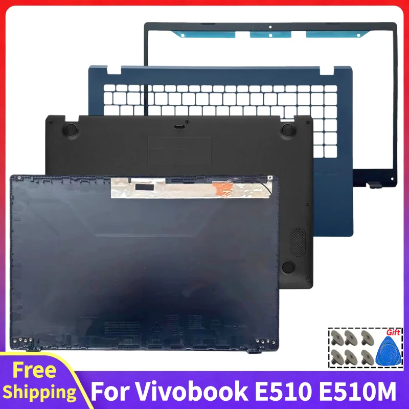 For Vivobook E510 E510M L510 L510M New Replace Laptop Screen LCD Back Cover Rear Lid Top Case Front Bezel Palmrest Bottom Case