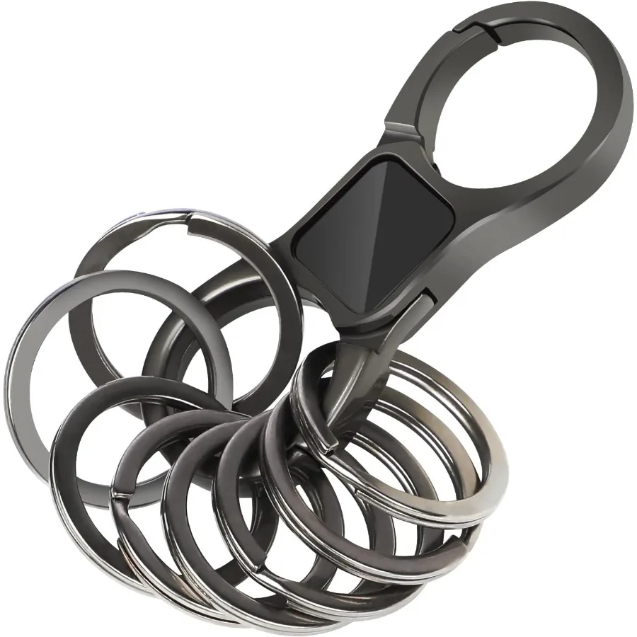 

DAYGOS Key Chain Quick Release Keychain with 8 Key Rings Heavy Duty Car Keychains Organizer
