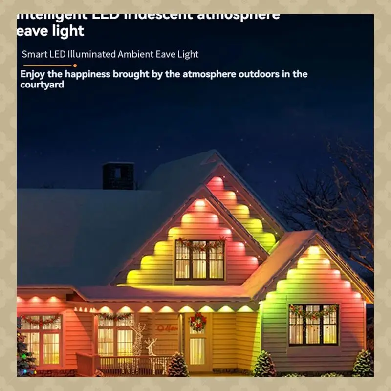 

AB45 Advanced Waterproof Smart RGB LED Outdoor Eave Lights, App & Voice Controlled, Festive US Plug