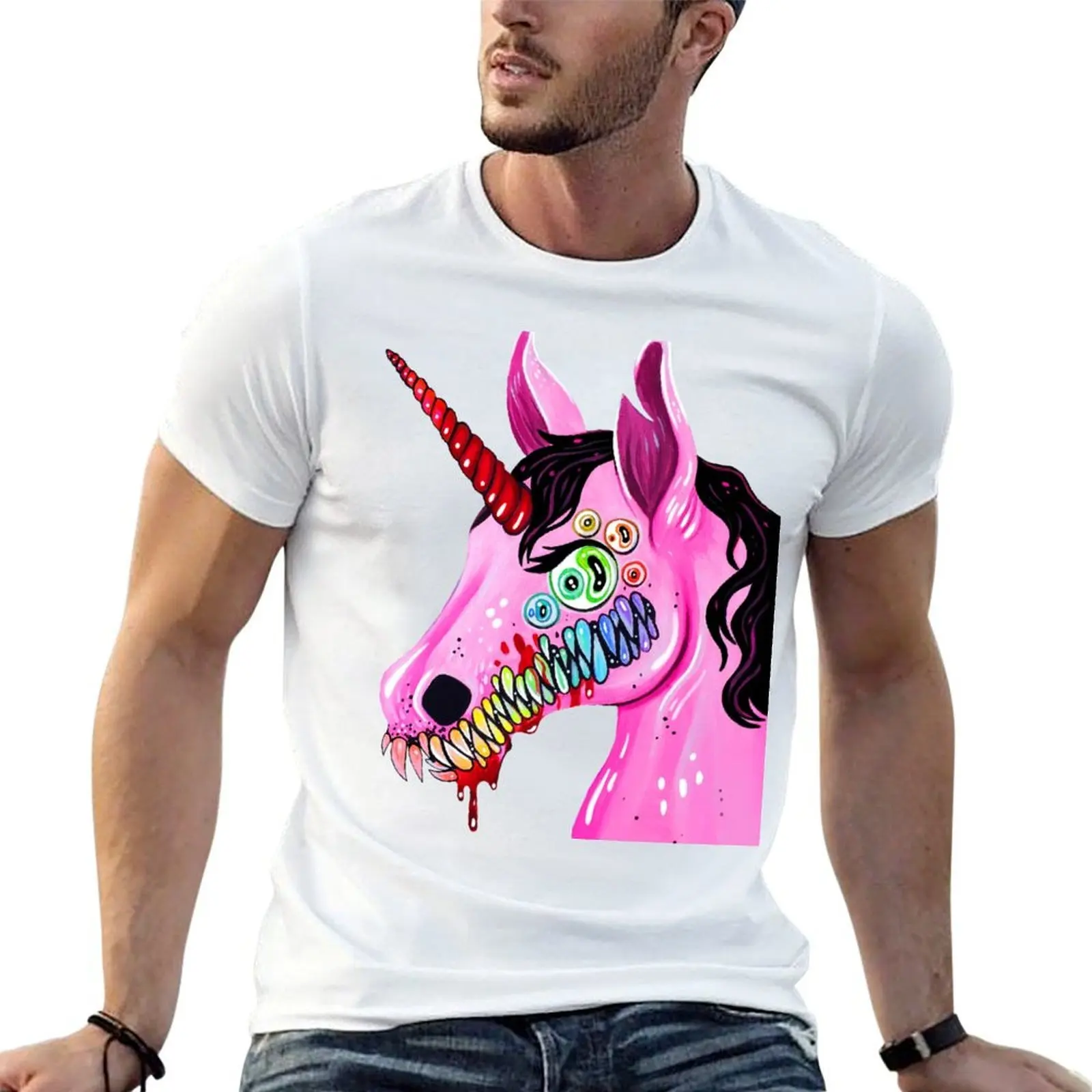 

Dark Unicorn T-Shirt funny t shirts man cotton tshirt 100% man tshirt T-shirt