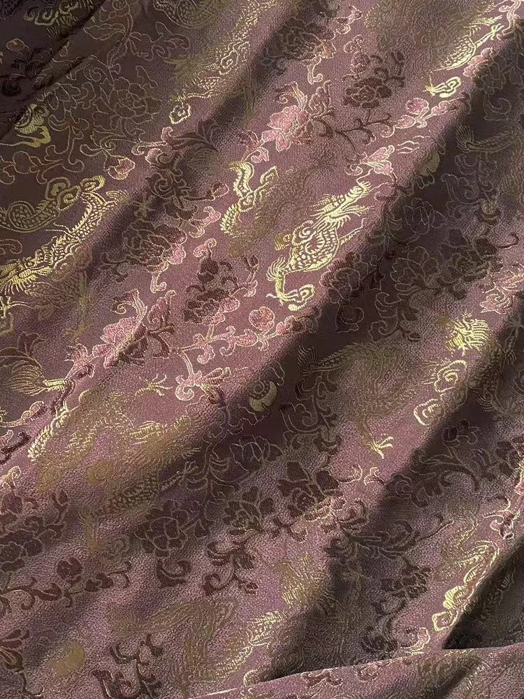 

Real Silk Fabric High-End Chinese Clothing Heavy Jacquard Hanfu Cheongsam Cloth