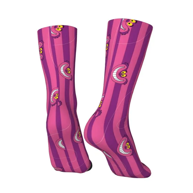 Cool Alice In Wonderland Cheshire Cat Socks Men Women Warm 3D Printing Sports Basketball Socks