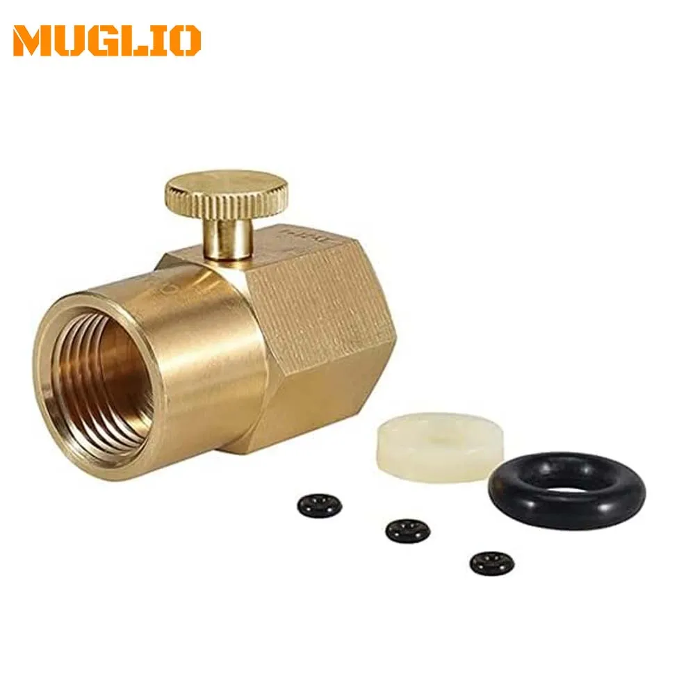 

MUGLIO Household Soda Bottle Soda Water Cylinder CO2 Refill Connector Adapter Accessories,Soda CO2 Adapter CGA320 to TR21.4