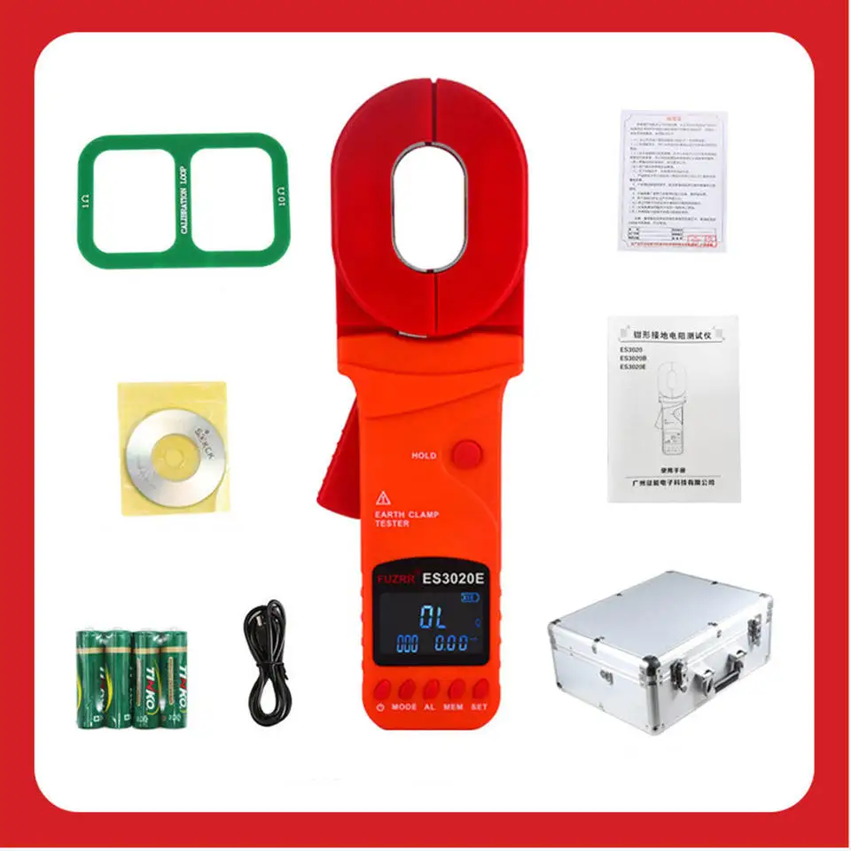 Digital Grounding Resistance Clamp Meter 500/1200/1500Ohm AC Voltage Leakage Current Tester 40A Clamp Ground Resistance Tester