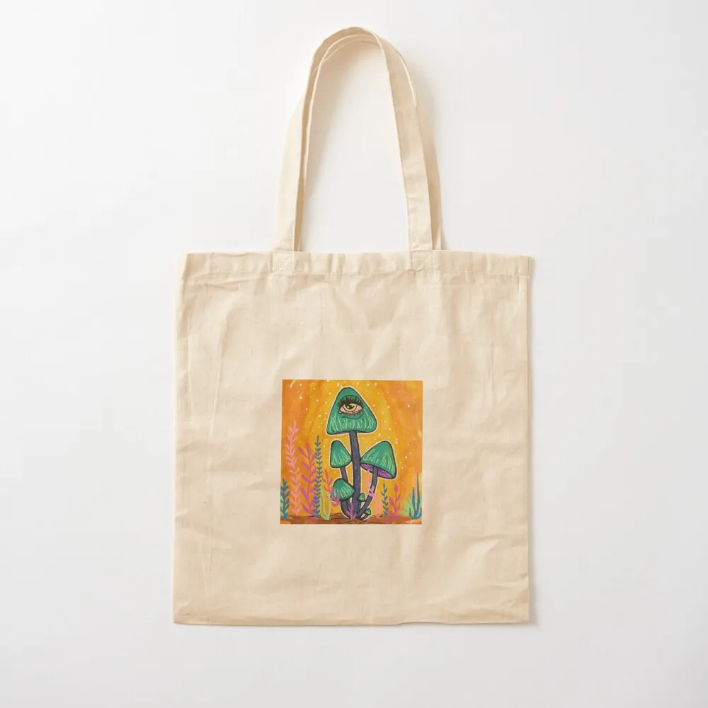 a conscious shroom Tote Bag woman shopping bag tote bags men personalized tote custom bags