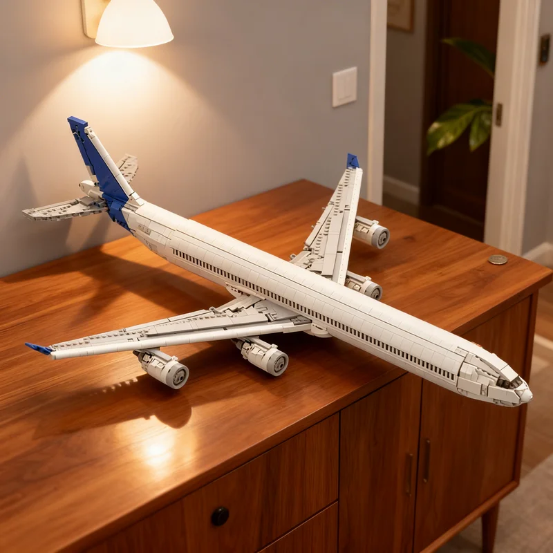 2481 Piezas MOC Airbus A340 600, Diseño de Fábrica, Bloques de Construcción de Modelo para Expertos, Arquitectura, Regalos de Navidad, Idea de Juguete Educativo