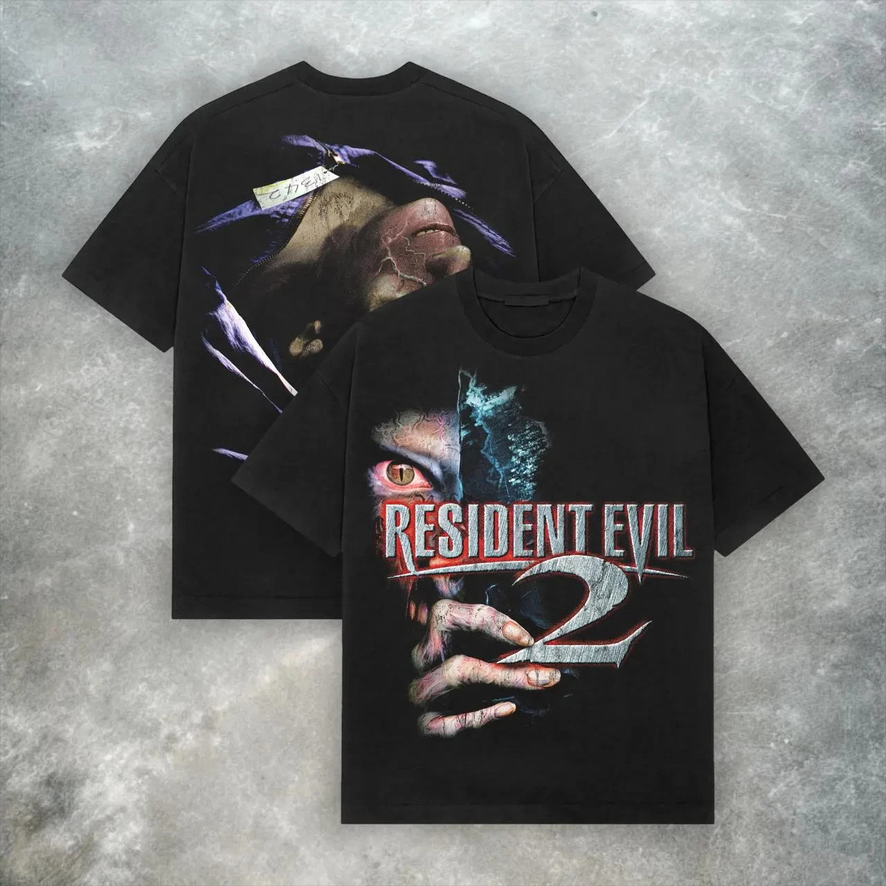 Camiseta de Verão Resident Evil 2 Masculina Mr. X Tyrant Clássica de Terror com Estampa Gráfica para Jogos, Manga Curta, Streetwear Casual, Caimento Solto