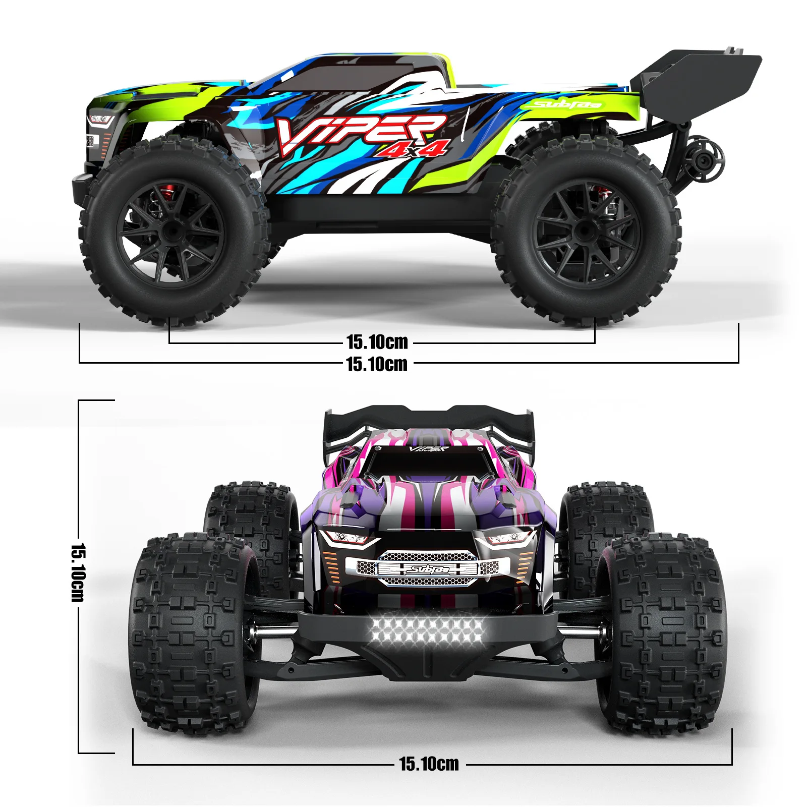 Carro RC de alta velocidade com motor sem escova, 4WD veículo off-road, 75km, h, carro RC para aventura todo o terreno