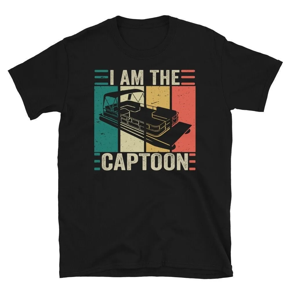 Pontoon Captain I Am The Captoon Funny T Shirt Boat Tritoon for Owner Grandpa