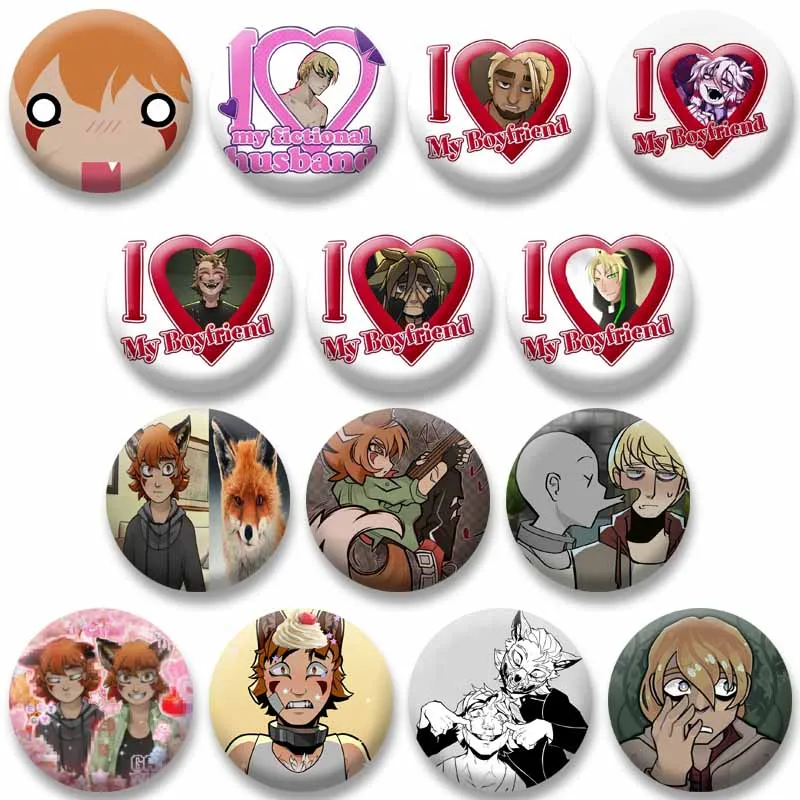 Game Peripheral B-Boyfriend To Death Strade Enamel Pins Cartoon Brooch on Backpack Clothes Handmade Round Badge Jewelry Ornament