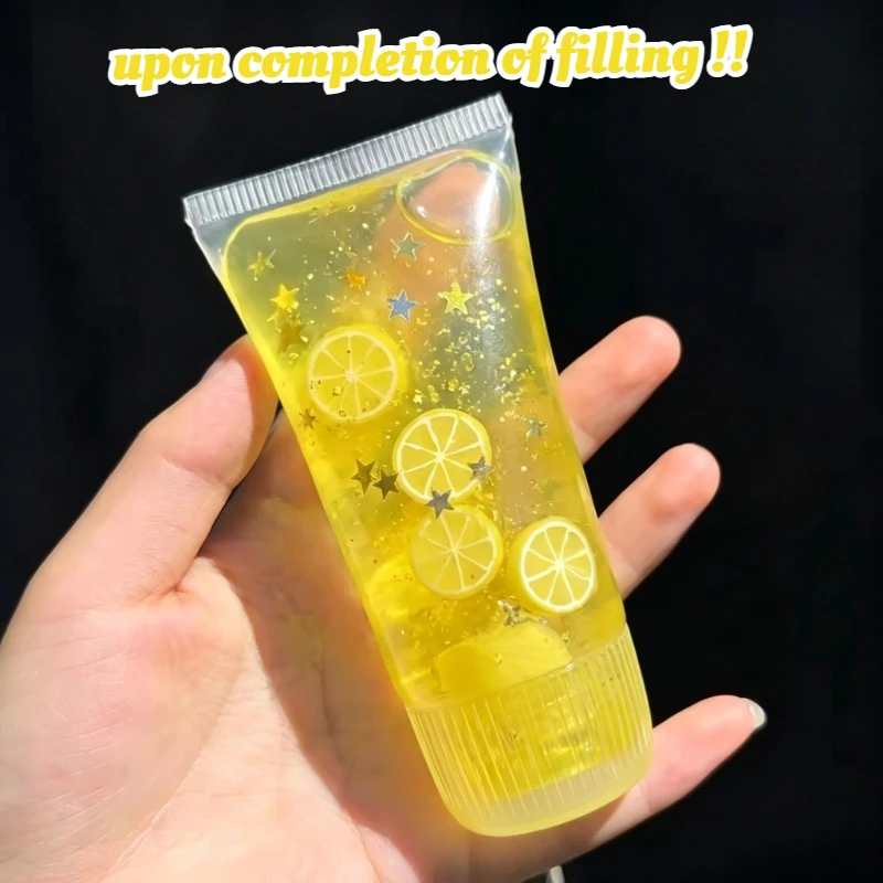 DIY Squeeze Toothpaste Fidget Tube Shell Transparent Empty Plastic Tube Slow Rebound, Stress Relief & Decompression for Adults