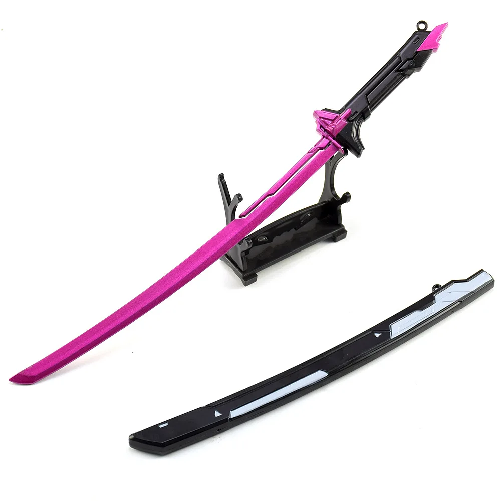 30 cm Valorant Game Perifere EX.O Rand Samurai Zwaard Katana Melee Wapen Modale Cosplay Prop Alle Metalen Model Kratten Jongens geschenken