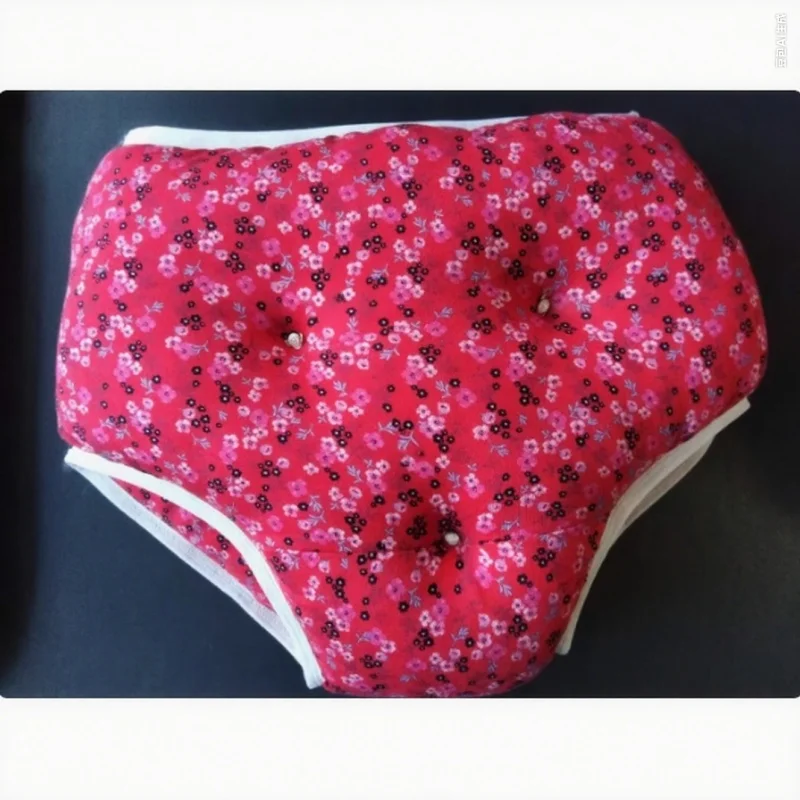 

Men sexy Floral Modal Underwear Thickened Filling Cotton Mid Waist Soft Comfortable Warm Panties Sissy BF Private Party Costume