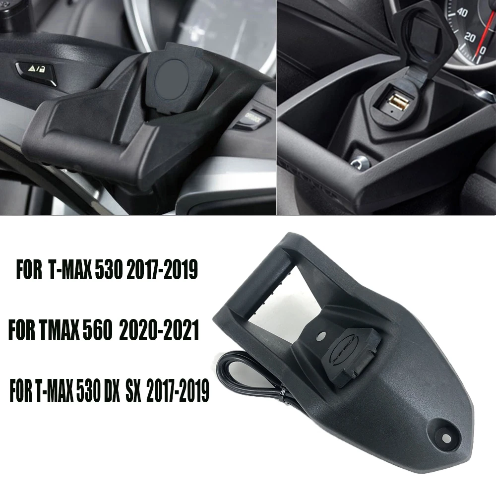 Motorcycle GPS Phone Navigation Bracket Wireless USB Charging Port Holder Mount FOR YAMAHA TMAX T MAX T-MAX 530 DX SX T-max 560