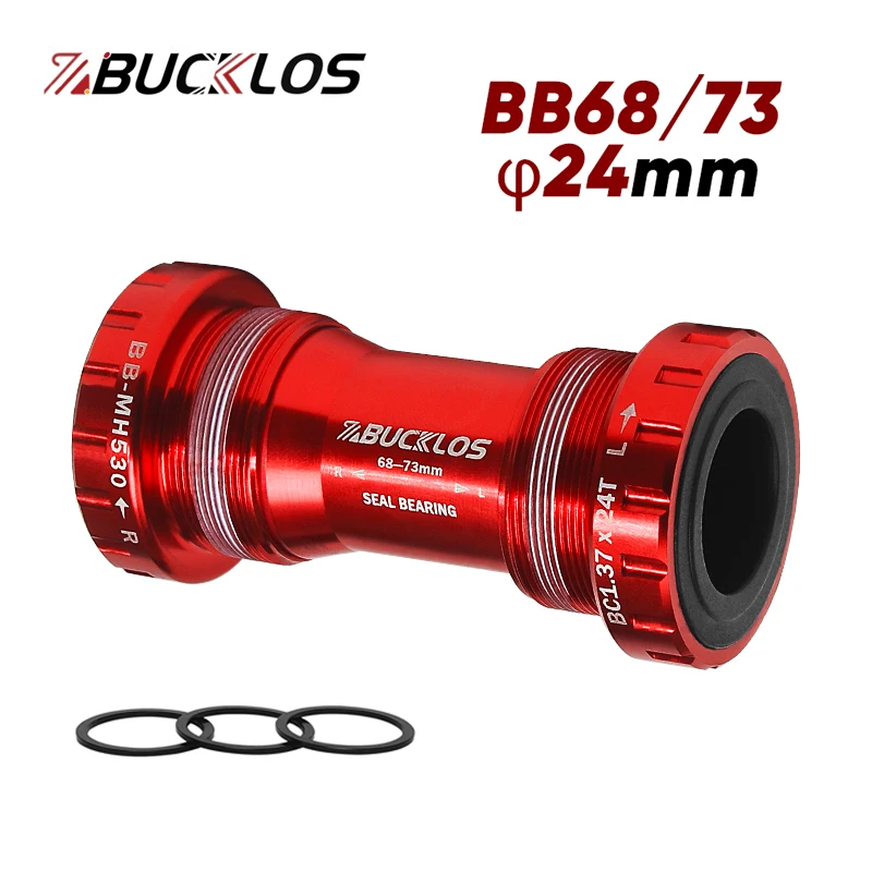 

BUCKLOS Road MTB Bike Bottom Bracket 68/73mm Threaded BB for Hollowtech II Sealed Bearing Bottom Bracket Bicycle BB Ceramic