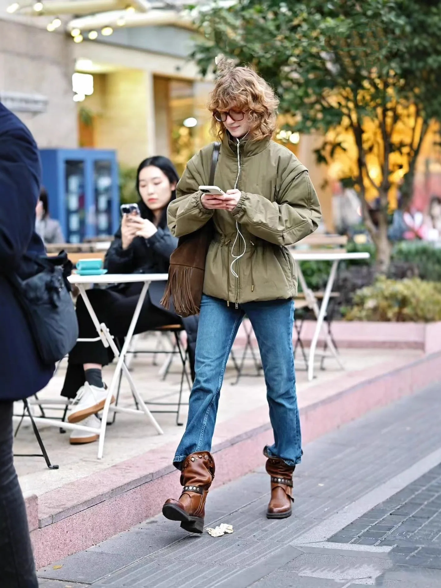 

Detachable Thiened Cotton Jaet Women's Faionable Retro Sle Waist-Cinching Stand Collar Coat Autumn Winter New Arrival