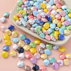 10pcs/lot Small Shell Beads Charms Macaron Ceramic Spacer Loose Beads For Jewelry Making DIY Bracelet Earring Accessories