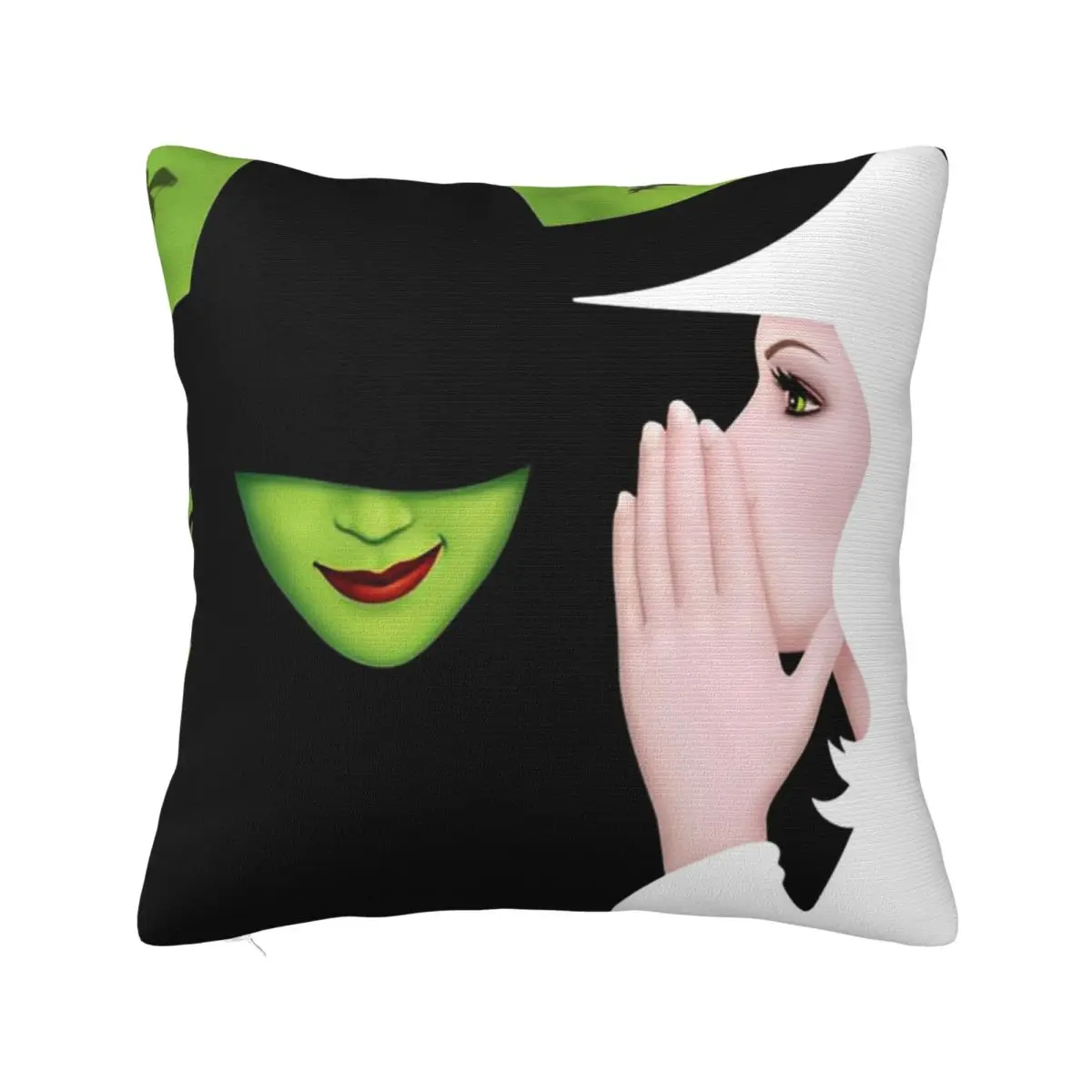 Wicked Elphaba & Glinda Pillow Case Movie Musical Cushion Cover Customized Zipper Decor Pillowcover for Home 40*40cm