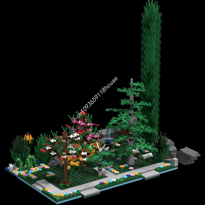 

756pcs MOC Big Diorama Part 16 Cemetary Corner Educational Building Blocks Christmas Gift asy-to-Start Beginner Friendly Kit