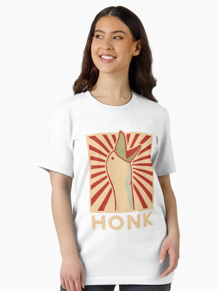 

Honking Goose Графический принт Летние элитные брендовые хлопковые мужские и женские футболки с короткими рукавами Уличная модная трендовая одежда