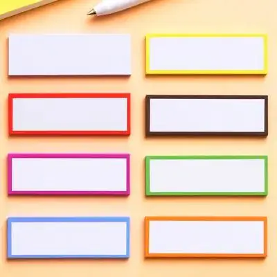 40 قطعة من ملصقات الملصقات المغناطيسية للمسح الجاف وقابلة لإعادة الاستخدام للكتابة على علامات الأسماء لخزانة السبورة البيضاء والمكتب وتنظيم المنزل