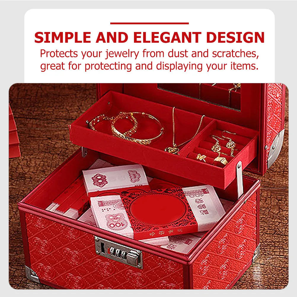 Elegant Vintage Jewelry Organizer Treasure Box Protective Jewelry Case with Code Lock Travel Trinket and Gift Storage