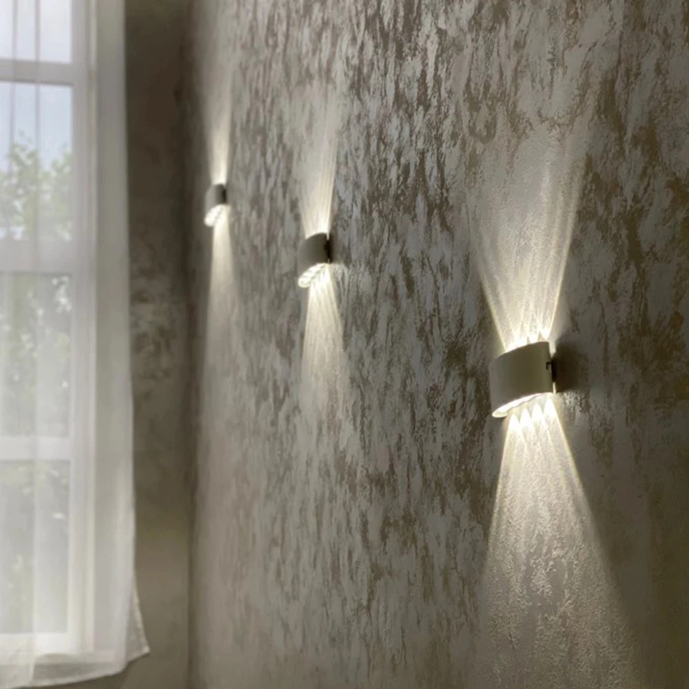 Lampa ścienna LED w górę i w dół wodoodporna wewnętrzna lampa ścienna z Aluminium IP65 do sypialni salon korytarz oświetlenie zewnętrzne