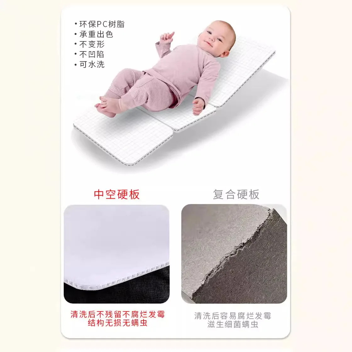 عربة أطفال قابلة للطي تتغير الاتجاه وممتصة للصدمات، سلة نوم كبيرة خفيفة الوزن بأربع عجلات للأطفال الرضع #5