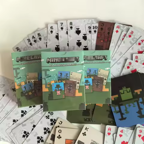 Pixel Art Playing Card Deck 54 Cards Poker Size Card Game Gift Set for Fans and Collectors Party Game Props