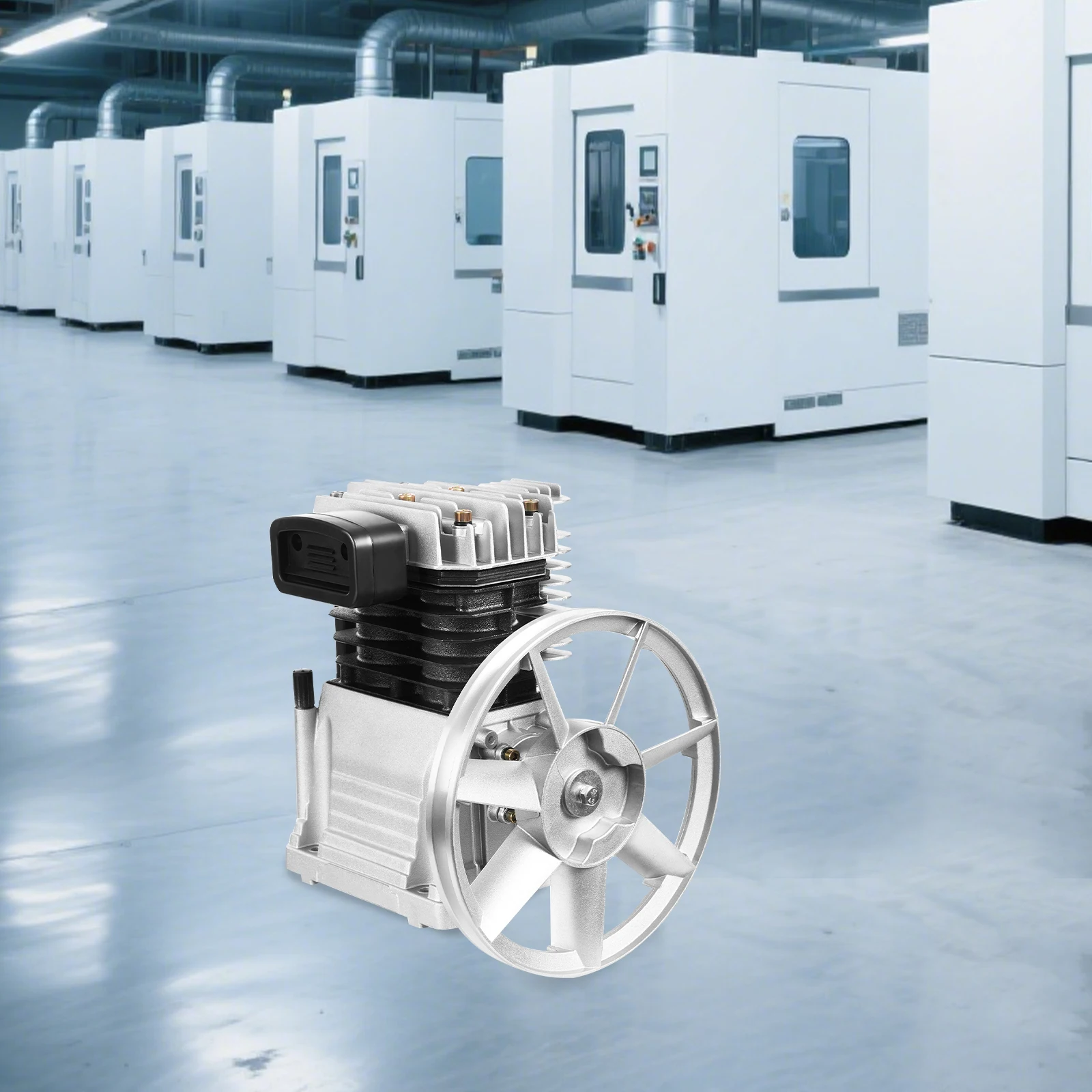 2065-3HP エアコンプレッサーポンプヘッド、単段ツインシリンダー、自動車修理、空気圧工具、産業用