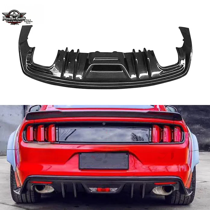 

Suitable For 15-17 Ford Mustang Carbon Fiber Flame Style Tail Lip Rear Bumper Spoiler Modification