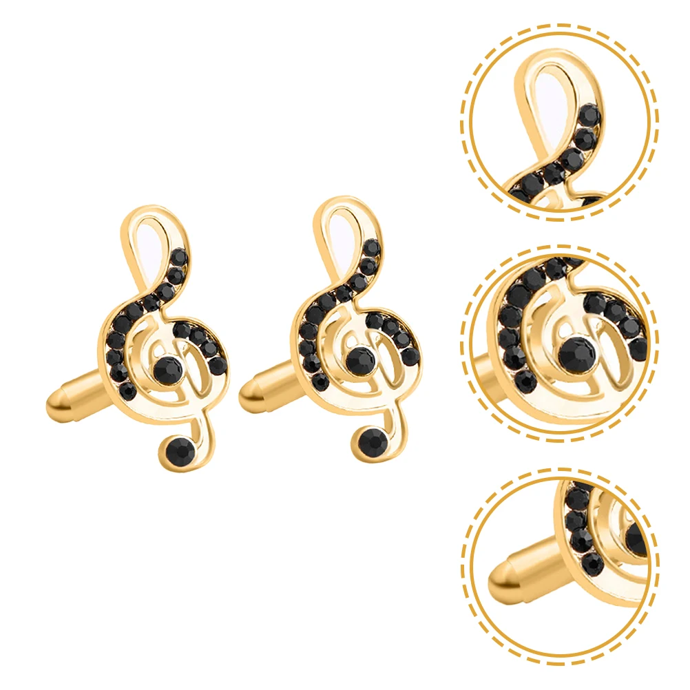 Creative Alloy Shirt Cufflinks Decorative Note Cufflink For Men Formal Business Wedding Festival Sleeve Buckle Buttons