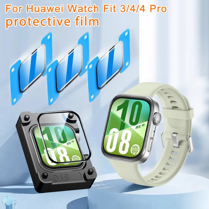 Einfaches Installationsset + Hydrogelfolie für Huawei Watch Fit 4 Pro 3D/HD Vollgebogener Displayschutz für Huawei Watch Fit 4/3 Film