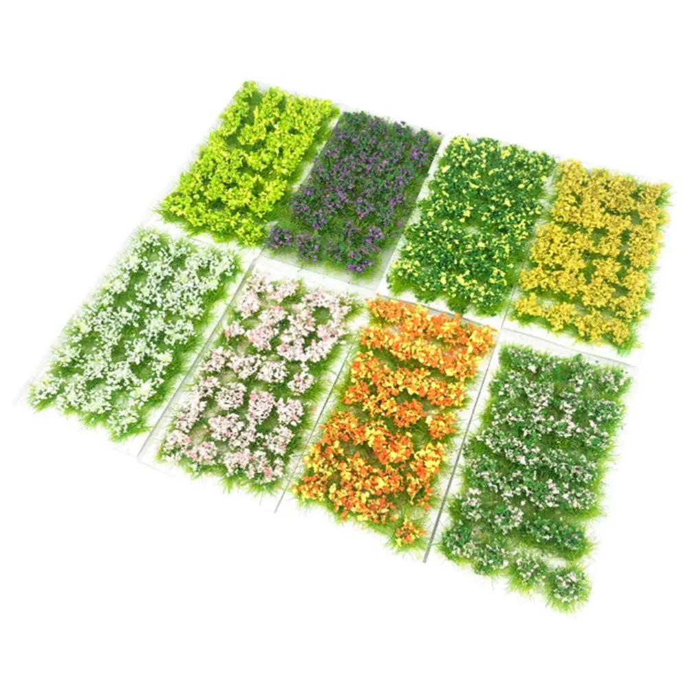 28Pcs Model Scene Terrain Production Simulation Flower Cluster Wild Flower DIY Miniature Garden Decor Scenery Model Landscape