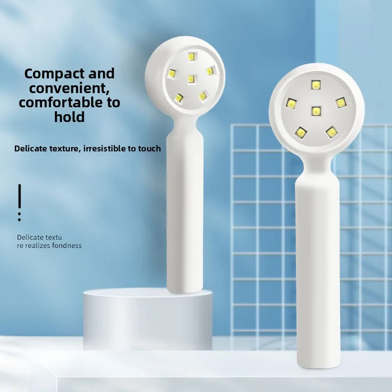 Portable Handheld Nail UV/LED Phototherapy Lamp Small Power Storage Style for Nail Glue Curing White Blue Light Nail Lamp